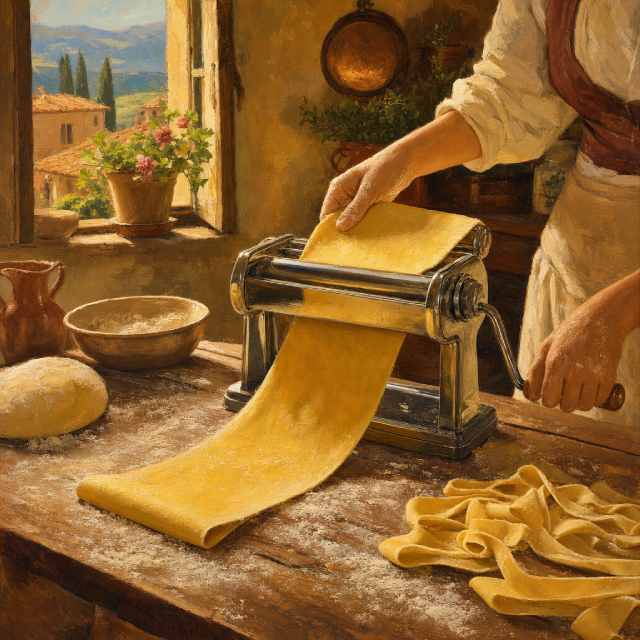 Pâtes fraîches aux œufs